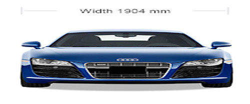 Audi R8 Dimension Front View Audi R8 Dimension Front View