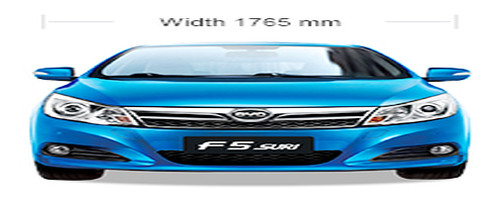 BYD F5 Suri Dimension Front View BYD F5 Suri Dimension Front View