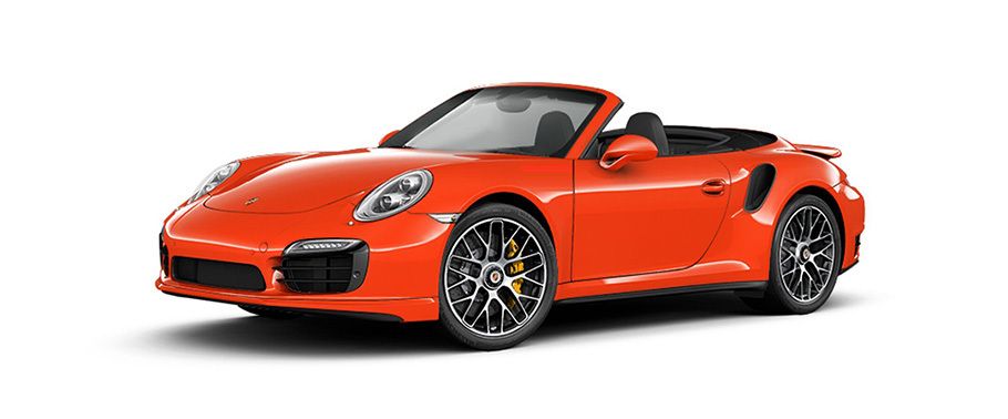 Porsche 911 Turbo S cabriolet Lava Orange
