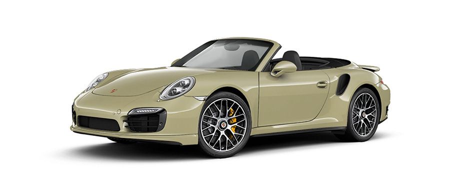 Porsche 911 Turbo S cabriolet Lime Gold Metallic