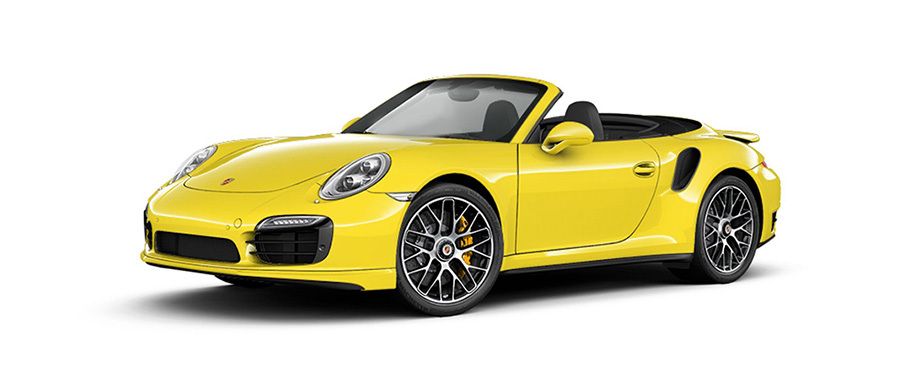 Porsche 911 Turbo S cabriolet Racing Yellow