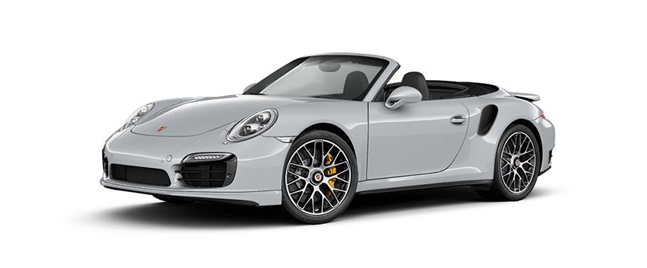 Porsche 911 Turbo S cabriolet Rhodium Silver Metallic