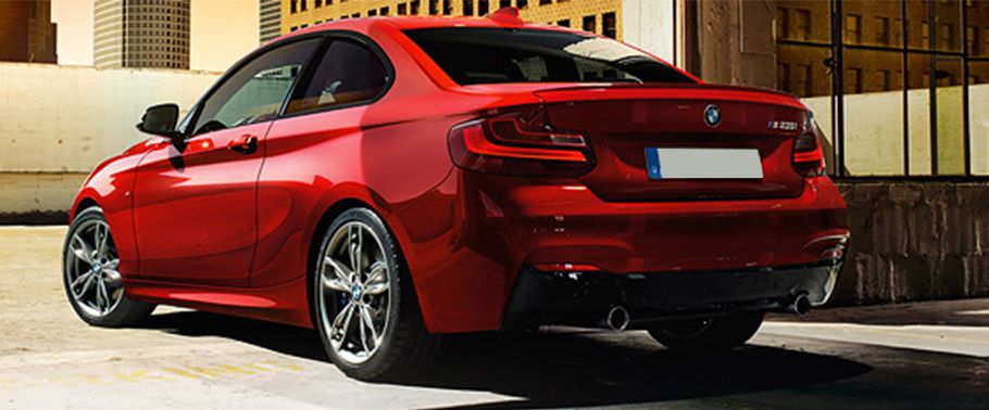 Rear Cross Side View of BMW 2 Series
