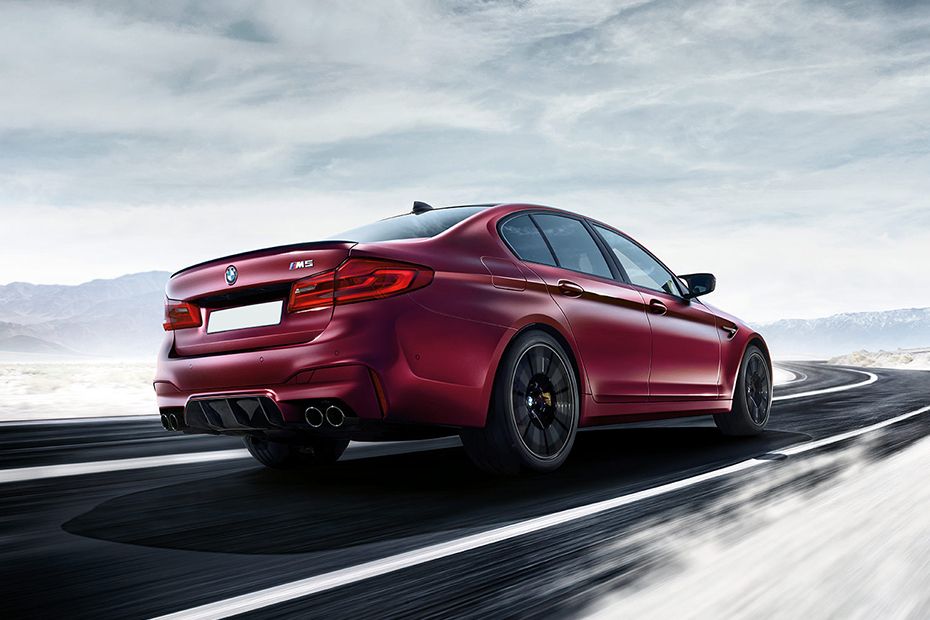 BMW M5 Sedan Competition Rear Low Angle View BMW M5 Sedan Competition Rear Low Angle View