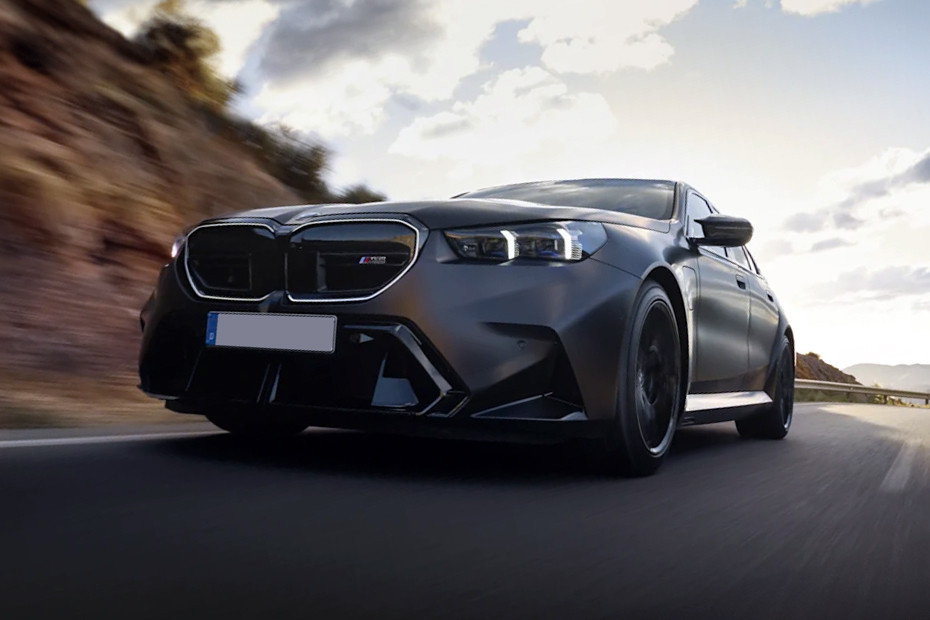 BMW M5 Sedan Front Deep Low Angle View BMW M5 Sedan Front Deep Low Angle View