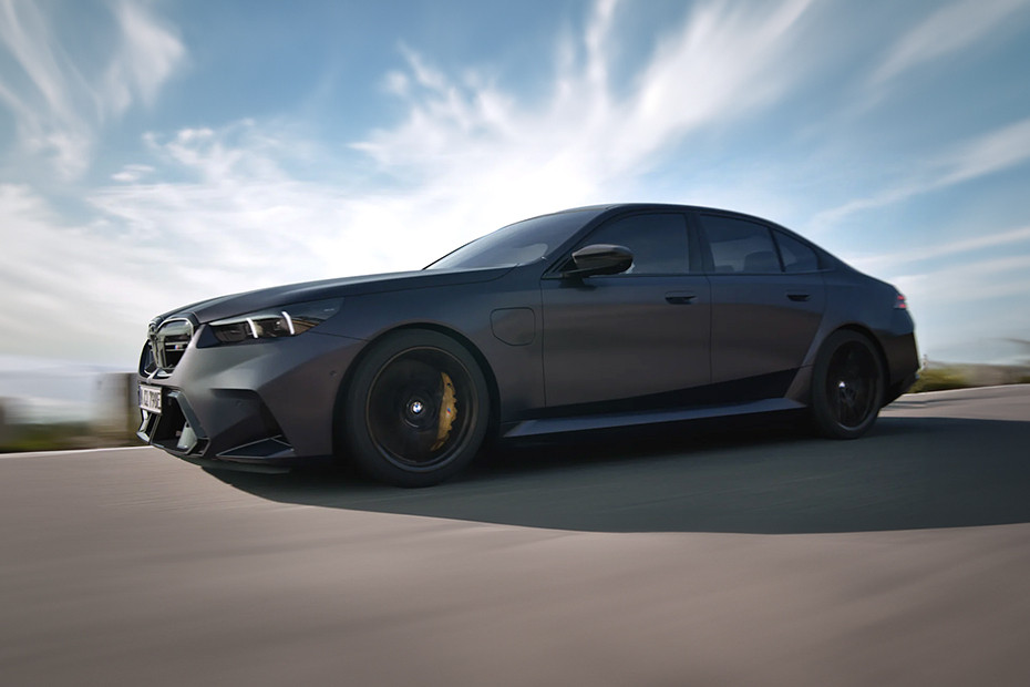 BMW M5 Sedan Front Deep Low Angle View BMW M5 Sedan Front Deep Low Angle View