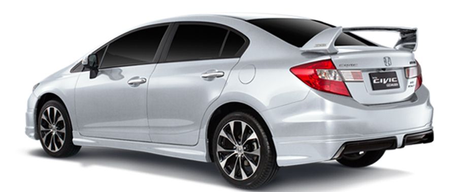 Rear Cross Side View of Honda Civic (2006-2015)