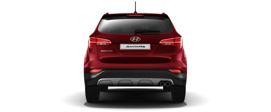 Full Rear View of Hyundai Santa Fe (2016-2018)