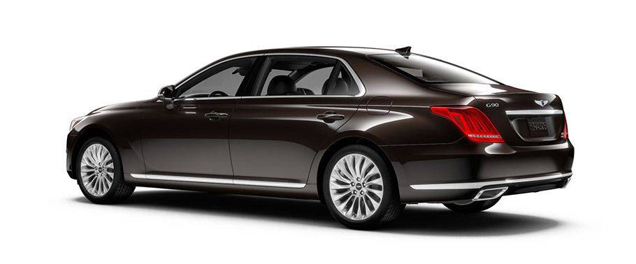 Rear Cross View of Hyundai Genesis G90 Rear Cross View of Hyundai Genesis G90