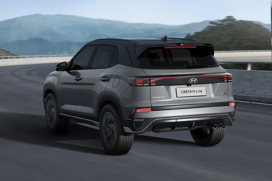 Rear Cross Side View of Hyundai Creta Rear Cross Side View of Hyundai Creta