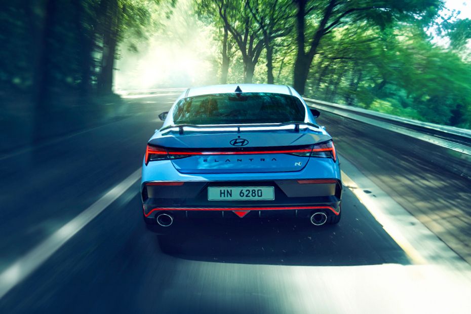 Full Rear View of Hyundai Elantra N Full Rear View of Hyundai Elantra N