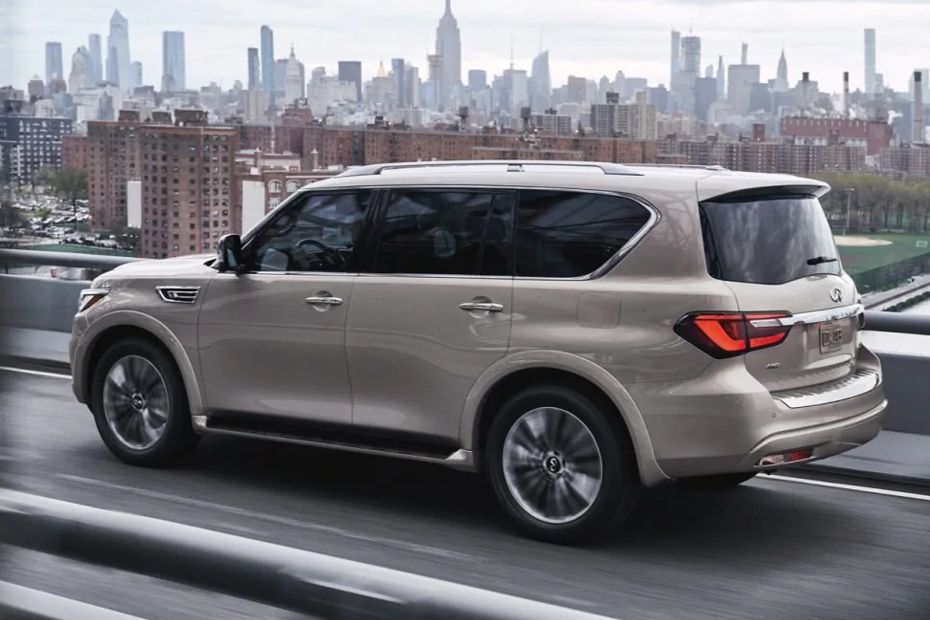 Rear Cross Side View of Infiniti QX80