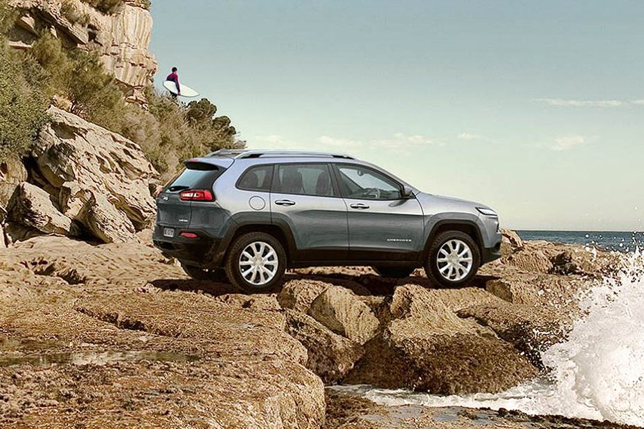 Jeep Cherokee Rear Low Angle View Jeep Cherokee Rear Low Angle View