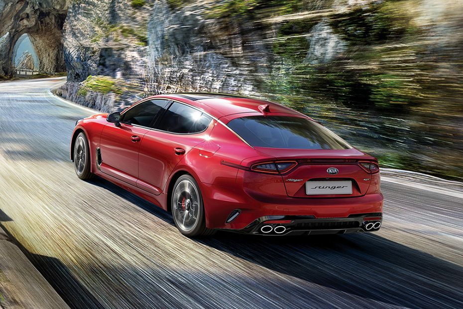 Kia Stinger Rear Low Angle View Stinger Rear Low Angle View