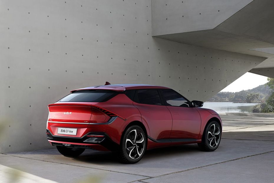 Rear Medium View of Kia EV6 Rear Medium View of Kia EV6