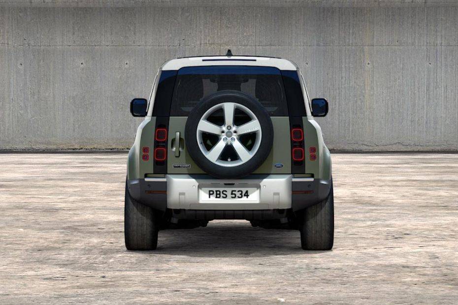 Full Rear View of Land Rover Defender 90 Full Rear View of Land Rover Defender 90