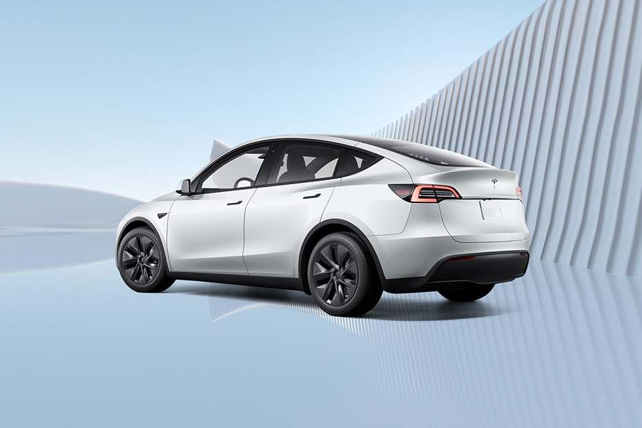 Rear Cross Side View of Tesla Model Y