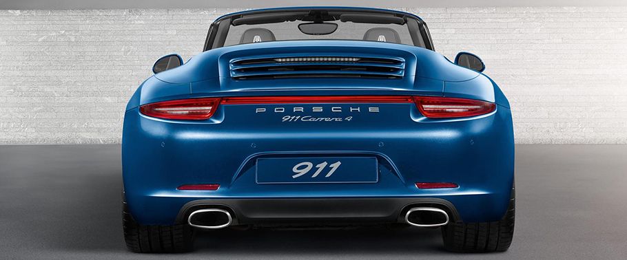 Full Rear View of Porsche 911 Carrera S