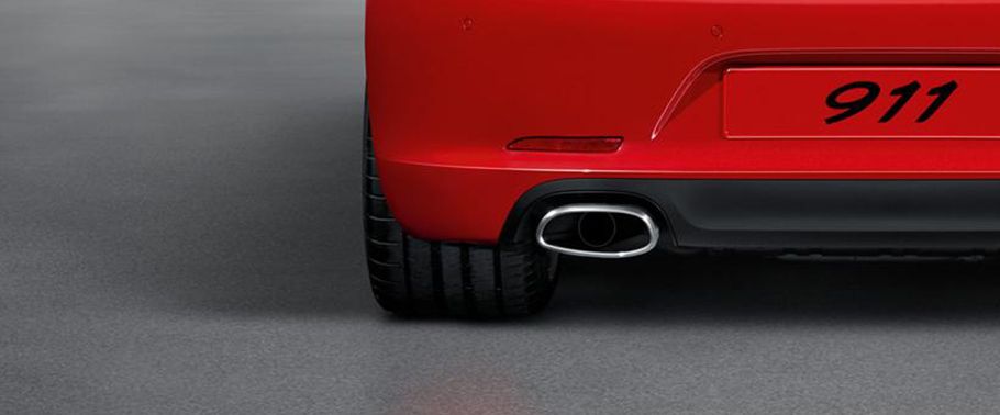 Exhaust Pipe of Porsche 911 Carrera Cabriolet