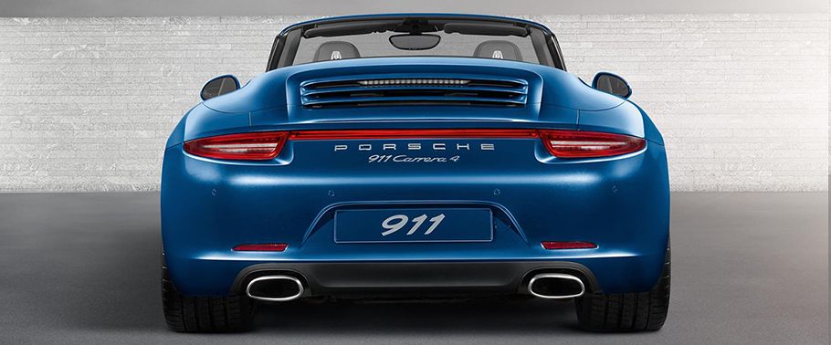 Full Rear View of Porsche 911 Carrera 4 Cabriolet