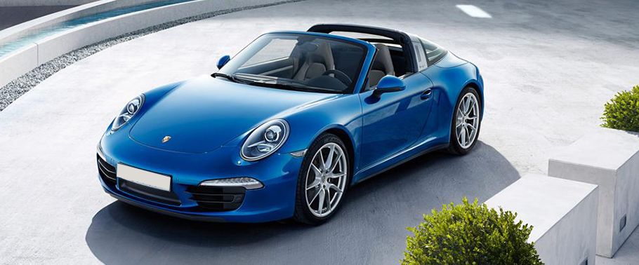 Porsche 911 Targa 4 Front Angle High View Porsche 911 Targa 4 Front Angle High View