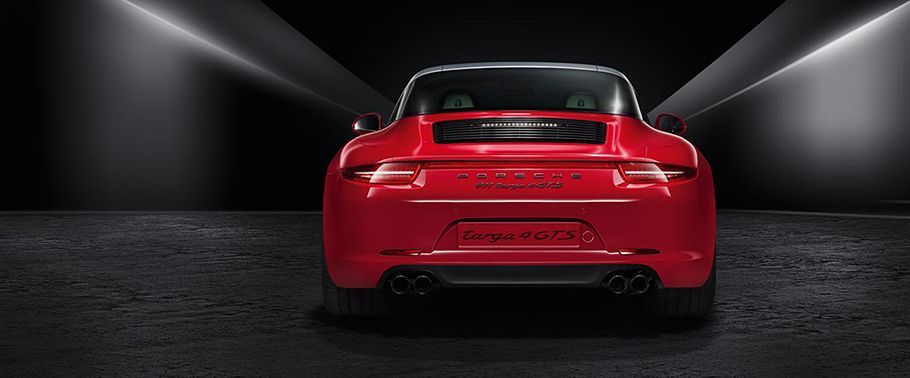 Full Rear View of Porsche 911 Targa 4GTS