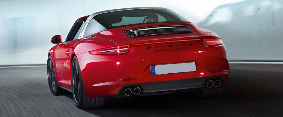 Rear Medium View of Porsche 911 Targa 4GTS
