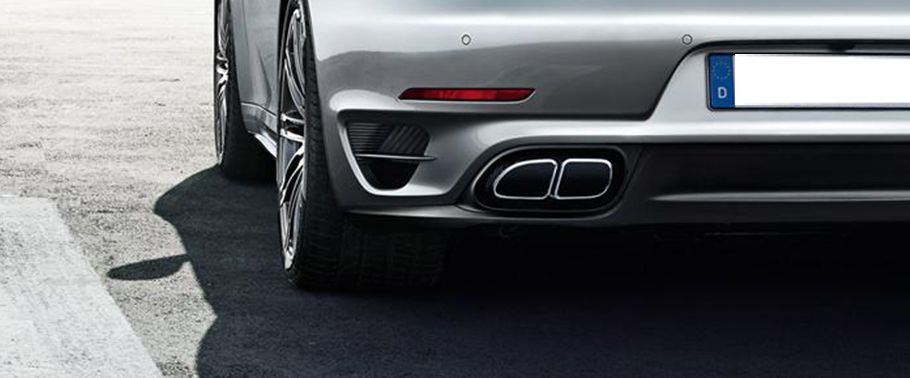 Exhaust Pipe of Porsche 911 Turbo Cabriolet