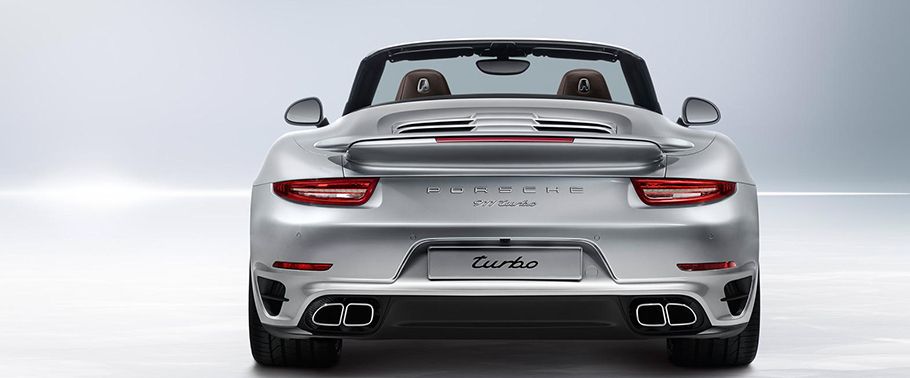 Full Rear View of Porsche 911 Turbo Cabriolet