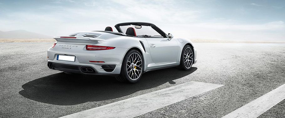 911 Turbo S cabriolet Rear angle view