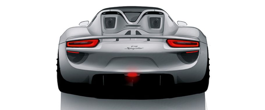 Full Rear View of Porsche 918 Spy