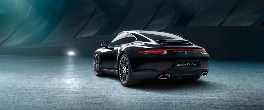 Porsche 911 Carrera 4 Black Edition Rear Cross Side View Porsche 911 Carrera 4 Black Edition Rear Cross Side View