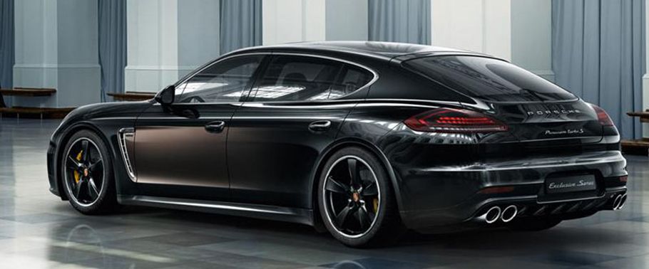 Rear Cross Side View of Porsche Panamera Exclusive Series