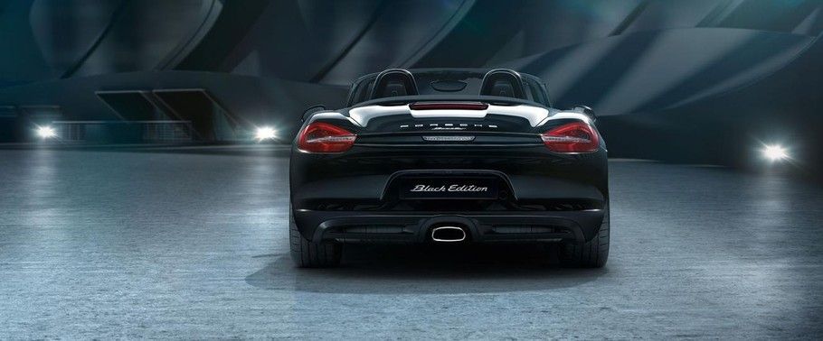 Full Rear View of Porsche Boxster Black Edition