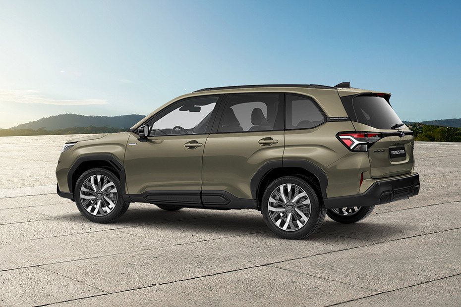 Rear Cross View of Subaru Forester e-Boxer Hybrid