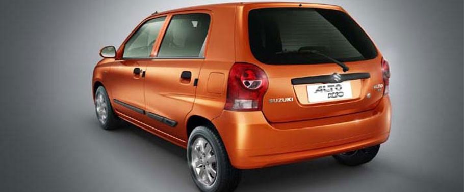 Suzuki Alto K10 Rear Cross Side View Rear Cross Side View of Suzuki Alto K10