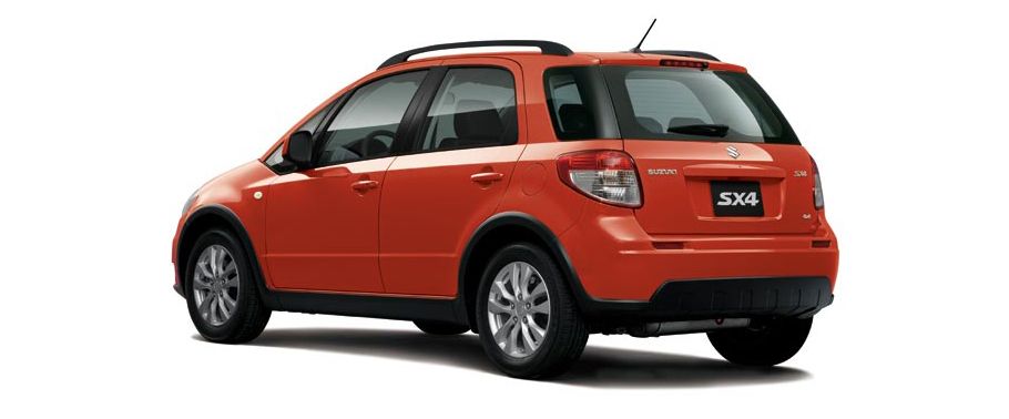 Rear Cross Side View of Suzuki SX4 Crossover