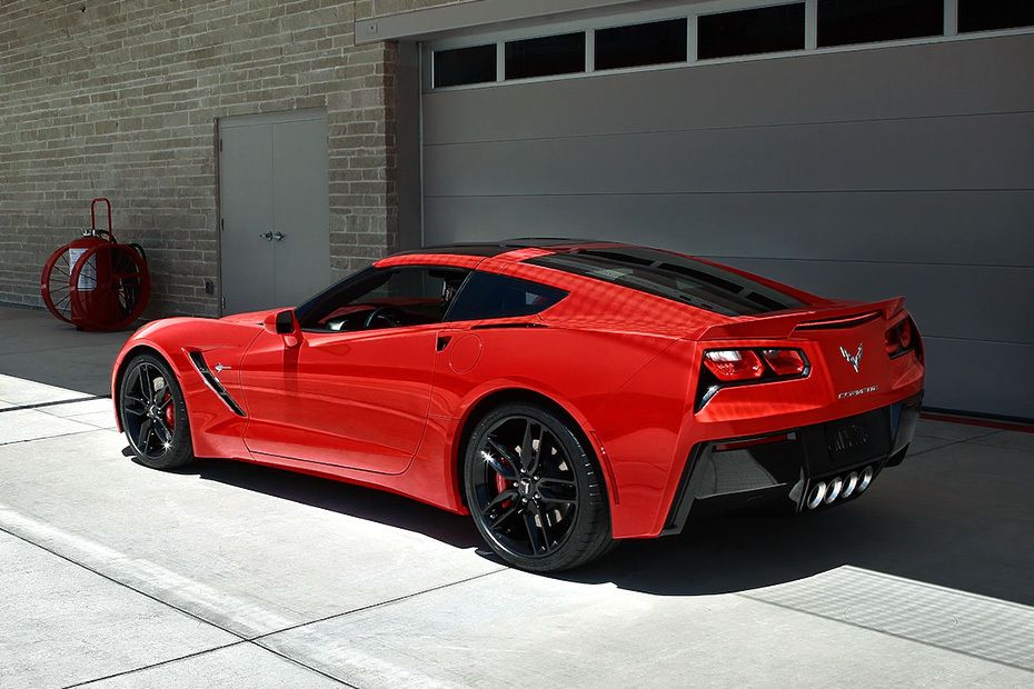 Rear Cross View of Chevrolet Corvette Rear Cross View of Chevrolet Corvette