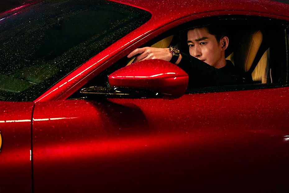 Ferrari Roma Drivers Side Mirror Front Angle Ferrari Roma Drivers Side Mirror Front Angle