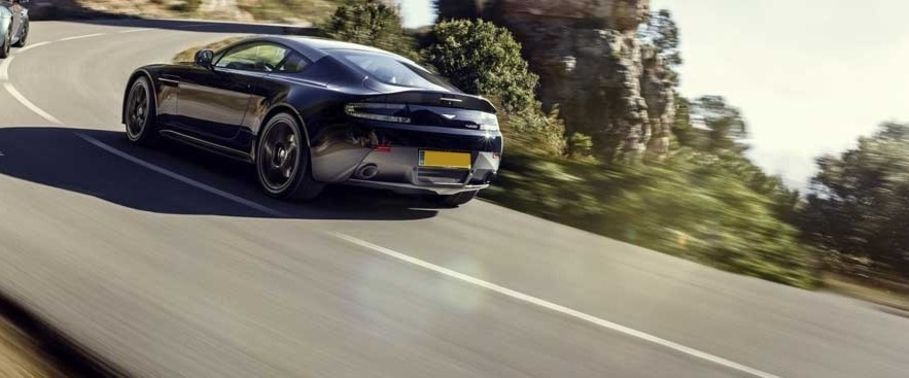 Rear Cross View of Aston Martin Vantage N430