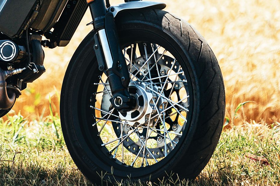 Ducati Scrambler Cafe Racer Front Tyre View