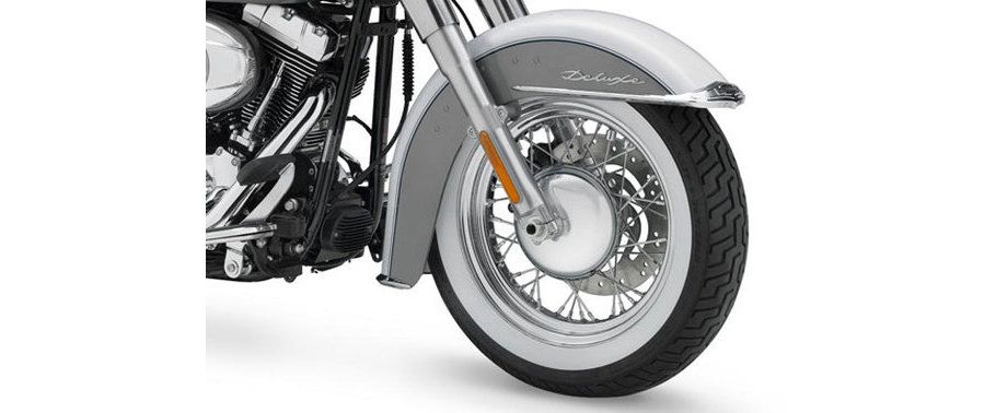 Harley-Davidson Softail Deluxe Front Tyre View Harley-Davidson Softail Deluxe Front Tyre View