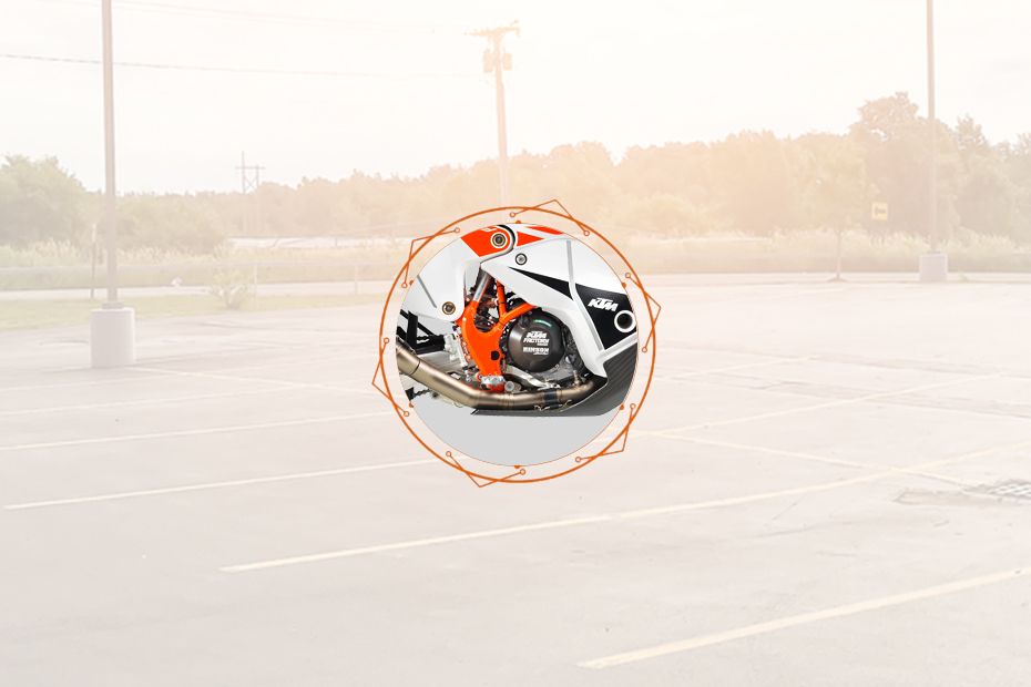 KTM 450 Rally Engine View