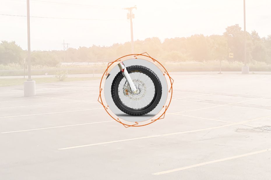 KTM 450 Rally Front Tyre View