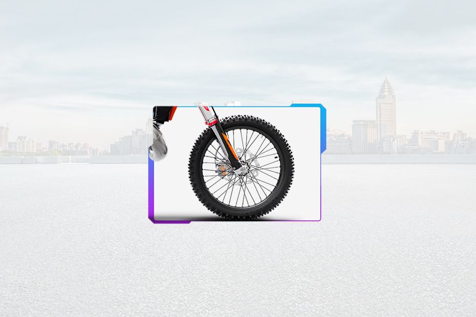 KTM 150 EXC TPI Front Tyre View KTM 150 EXC TPI Front Tyre View