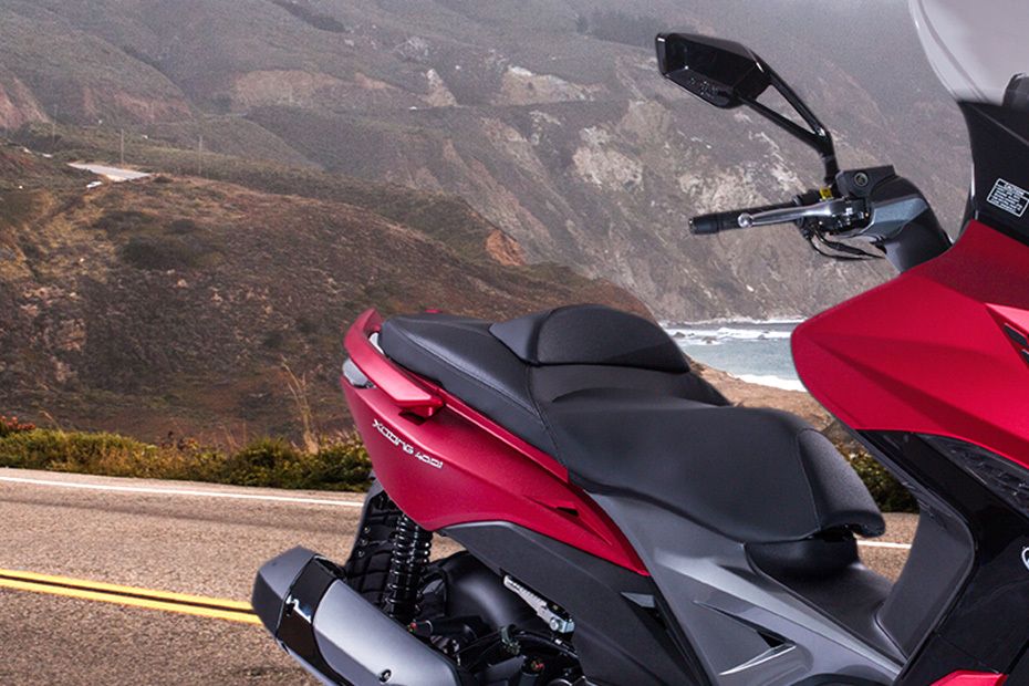 Kymco Xciting 400i ABS Rider Seat View Kymco Xciting 400i ABS Rider Seat View