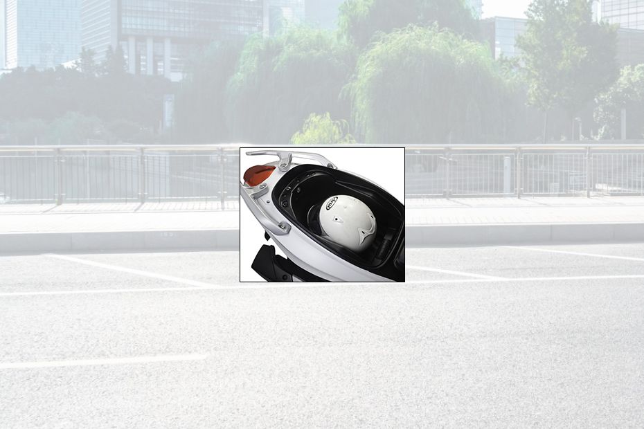 Kymco Xciting 300i Seat Storage Side View Kymco Xciting 300i Seat Storage Side View