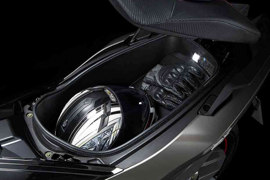 Kymco AK575 PREMIUM Seat Storage Side View Kymco AK575 PREMIUM Seat Storage Side View