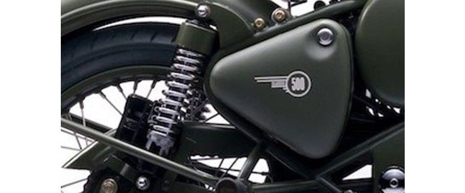 Royal Enfield Classic Battle Green Rear Suspension