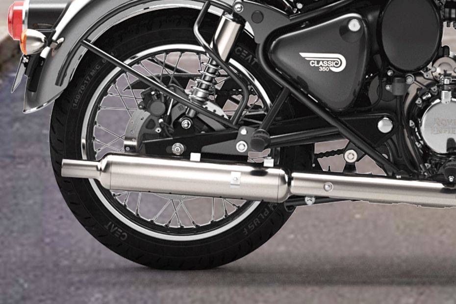 Royal Enfield Classic 350 Exhaust View Royal Enfield Classic 350 Exhaust View